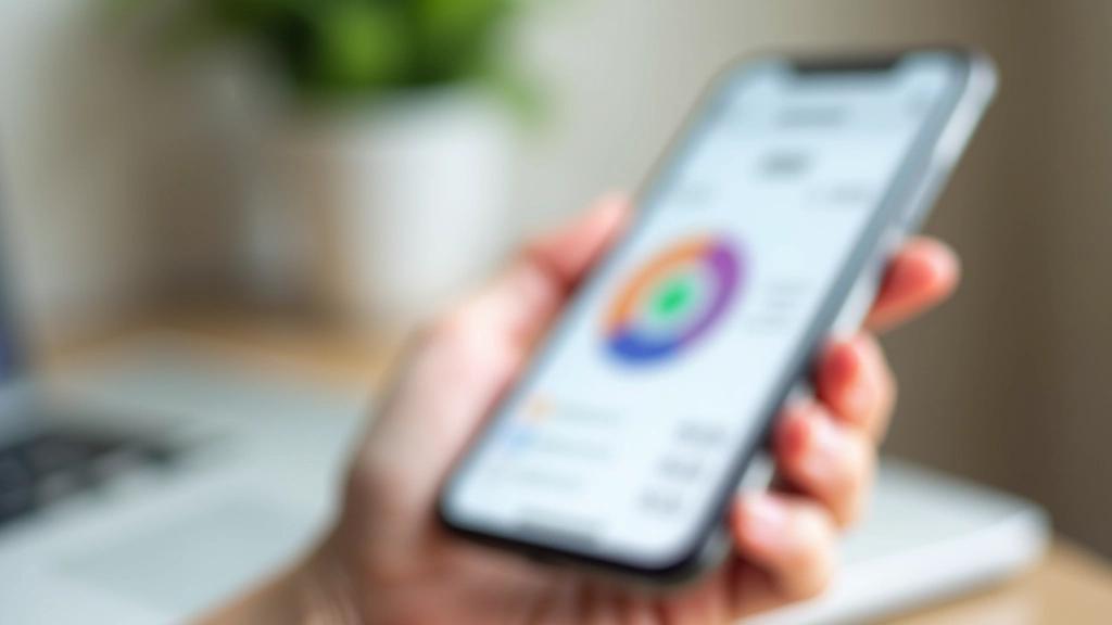 Smartphone affichant une application bancaire avec des graphiques de dépenses partagées