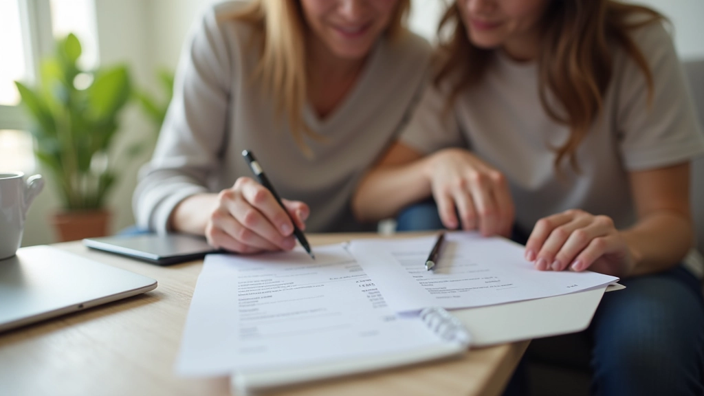 Couple examinant ensemble leurs finances