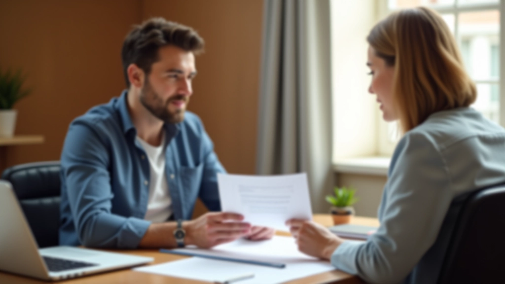 Conseiller présentant stratégie financière à un couple