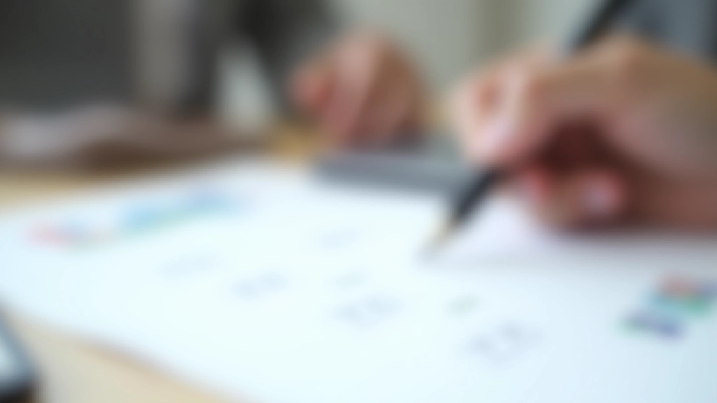 Tableau comparatif écrit à la main avec chiffres financiers et calculs